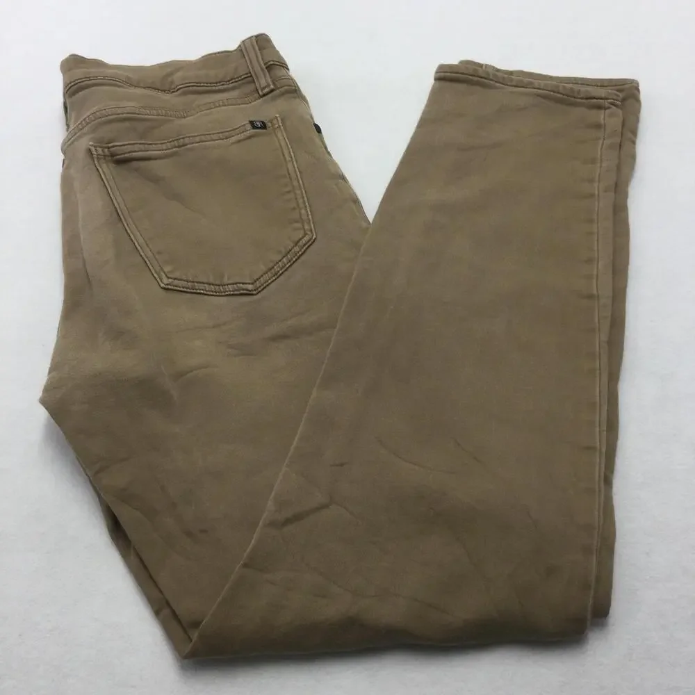 Banana Republic Jeans Mens 32x32 Beige Straight Leg Denim Zip Fly Stretch Casual